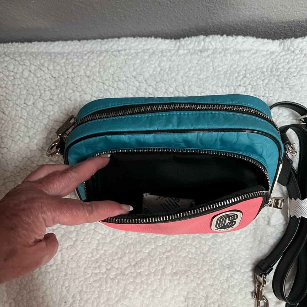 NEW 🚨💖COACH Jamie Camera Bag Aqua Pink Lemonade NEW WITH TAGS🔥🚨 (Reg.$298) - Picture 7 of 16